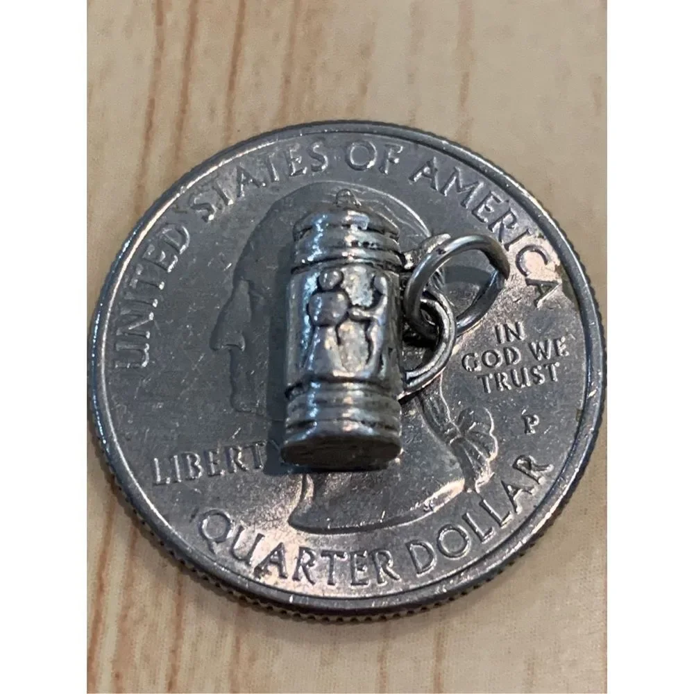 .925 Beer Stein Sterling Silver Jewelry Charm